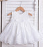 White baby dress, flower girl dress, baby wedding dress, birthday dress, white baby dress