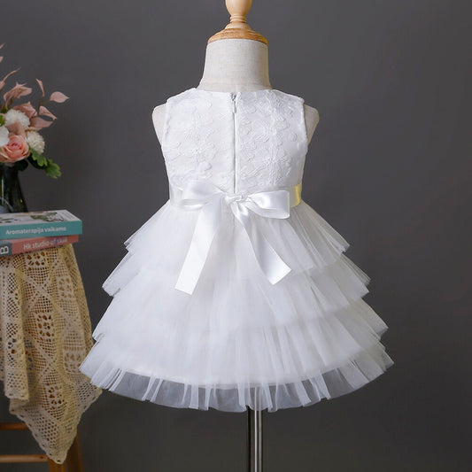 White baby dress, flower girl dress