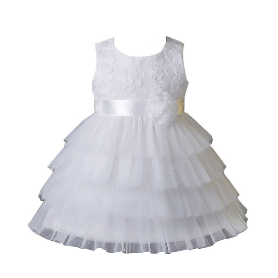 White baby dress, flower girl dress