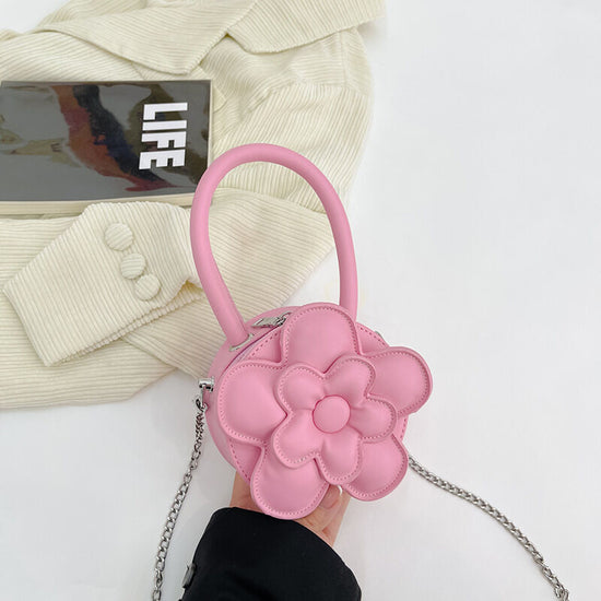 Flower pink kids purse