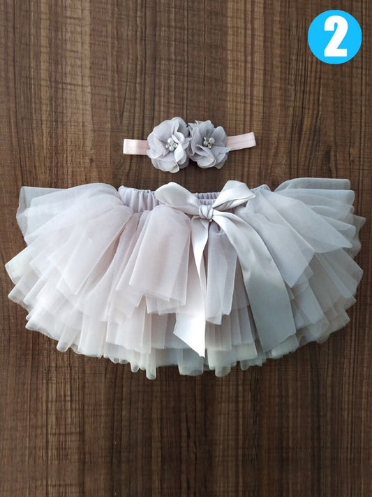 Baby Grey Tutu Skirt and headband, Toddler Grey Tutu Skirt and headband, Baby Photoshoot Skirt, Baby Photoshoot Outfit.