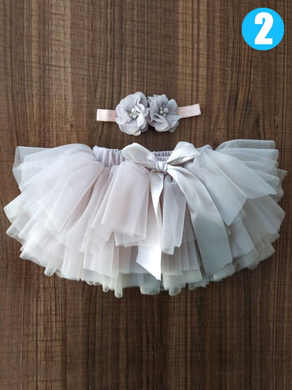 Baby Grey Tutu Skirt and headband, Toddler Grey Tutu Skirt and headband, Baby Photoshoot Skirt, Baby Photoshoot Outfit.