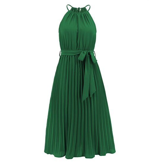 Sleeveless green dress, work dress, date night dress. 