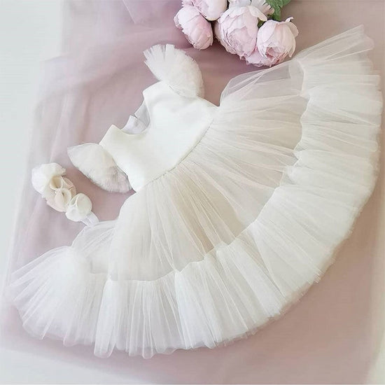 Kids Dress, White Kids Dress, Kids Dress, Special Occasion Kids Dress, Birthday Kids Dress, Tutu Kids Dress, Tulle Kids Dress, Flower Girl Kids Dress, Party Kids Dress, Wedding Kids Dress, Short Sleeve Kids Dress. Girls Dress, White Flower Girl Kids Dress.