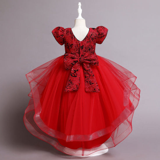 Kids Dress, Red Kids Dress, Kids Dress, Special Occasion Kids Dress, Birthday Kids Dress, Tutu Kids Dress, Tulle Kids Dress, Party Kids Dress, Wedding Kids Dress, Short Sleeve Kids Dress,Girls Dress.