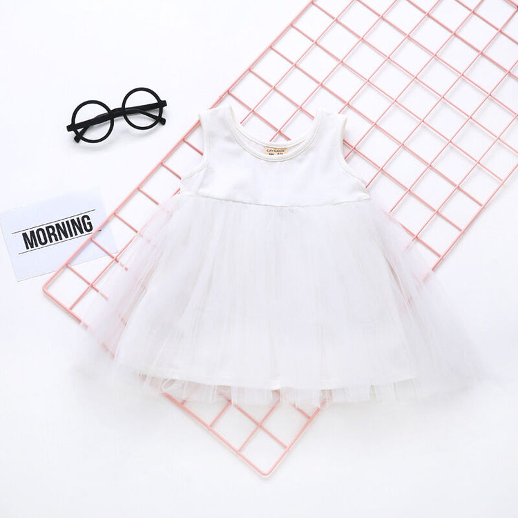 Baby white Tutu Dress, Toddler white Dress 