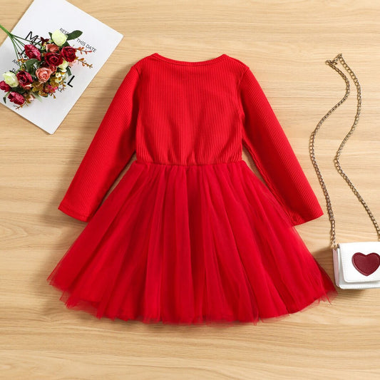 Kids Dress, Red Kids Dress, Kids Dress, Toddler Dress, Kids Dress, Special Occasion Kids Dress, Birthday Kids Dress, Tutu Kids Dress, Tulle Kids Dress, Kids Dress, Long Sleeve Kids Dress, Daycare Dress, School Dress, Winter Dress, Fall Dress, Valentines Kids Dress. 