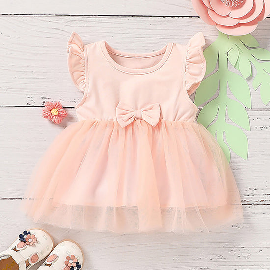 Pink Baby Dress, First Baby Birthday, Tutu baby dress.