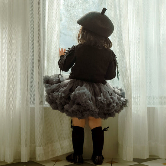 Kids Grey Skirt, ,Grey Kids Tulle Skirt, Tutu Kids Skirt