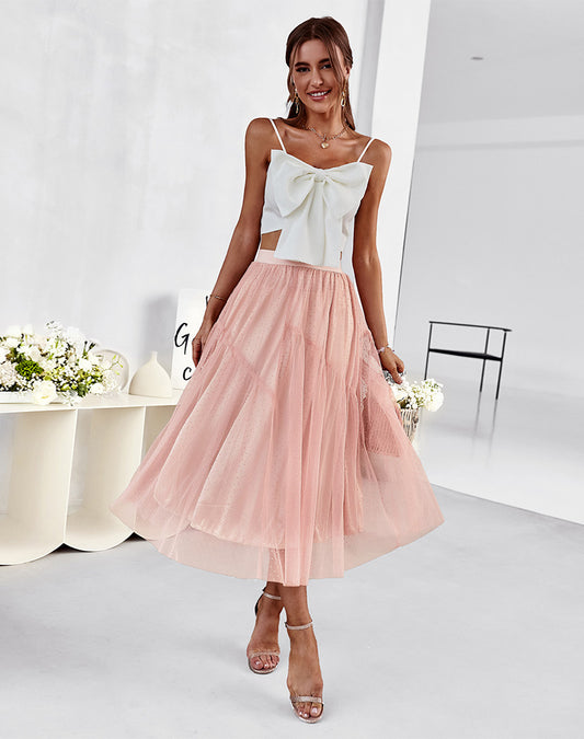 Tulle Skirt, Pink Skirt, Date Night Outfit, Picnic Outfit, Skirt, Feminine Skirt, Flowy Skirt, Long Skir