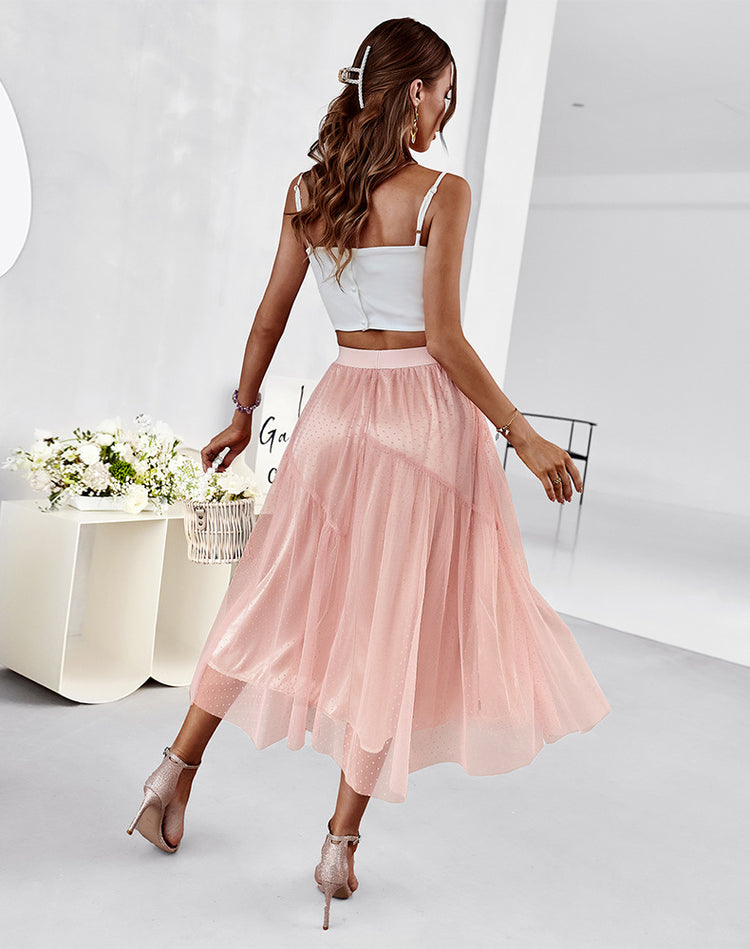 Tulle Skirt, Pink Skirt, Date Night Outfit, Picnic Outfit, Skirt, Feminine Skirt, Flowy Skirt, Long Skirt