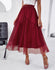 Tulle Skirt, Burgundy Skirt, Date Night Outfit, Picnic Outfit, Skirt, Feminine Skirt, Flowy Skirt, Long Skirt,  Valentines Skirt 